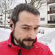 Los Air-X no son lo ideal para correr, pero cumplen. La cara es porque estaba nevando.